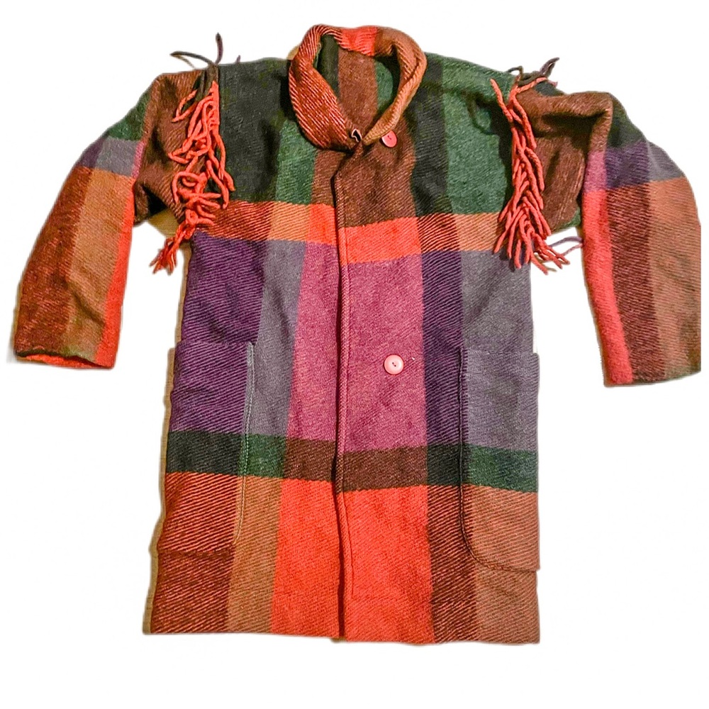 Vintage 🍂 sweater with tassel shoulder stitch and two large side pockets size S